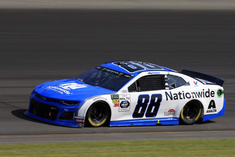LONG POND, PENNSYLVANIA - JULY 27: Alex Bowman, driver of the #88 Nationwide Chevrolet, qualifies for the Monster Energy NASCAR Cup Series Gander RV 400 at Pocono Raceway on July 27, 2019 in Long Pond, Pennsylvania. (Photo by Chris Trotman/Getty Images) | Getty Images