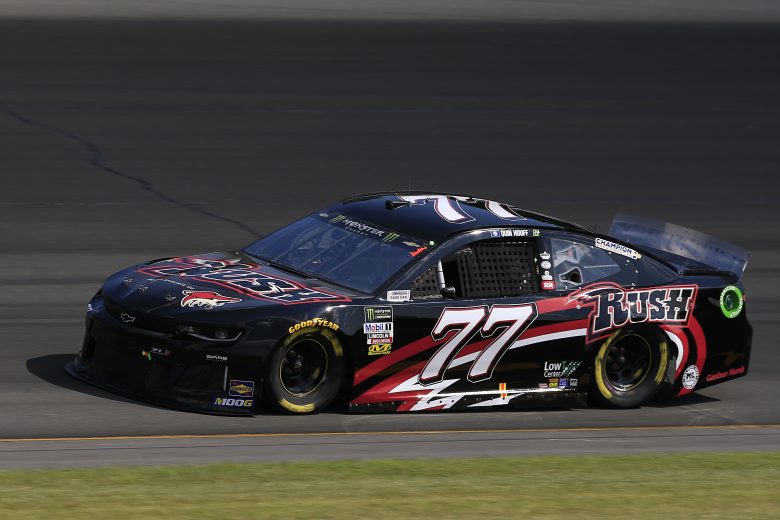 LONG POND, PENNSYLVANIA - JULY 27: Quin Houff, driver of the #77 Rapid City Rush Chevrolet, qualifies for the Monster Energy NASCAR Cup Series Gander RV 400 at Pocono Raceway on July 27, 2019 in Long Pond, Pennsylvania. (Photo by Chris Trotman/Getty Images) | Getty Images