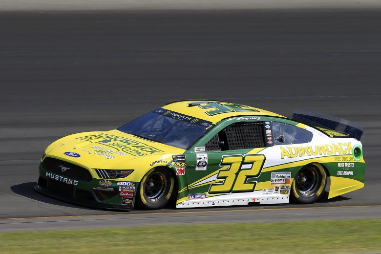 LONG POND, PENNSYLVANIA - JULY 27: Corey LaJoie, driver of the #32 Adirondack Tree Surgeons Ford, qualifies for the Monster Energy NASCAR Cup Series Gander RV 400 at Pocono Raceway on July 27, 2019 in Long Pond, Pennsylvania. (Photo by Chris Trotman/Getty Images) | Getty Images