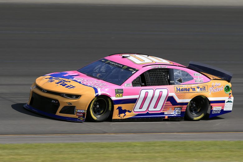 LONG POND, PENNSYLVANIA - JULY 27: Landon Cassill, driver of the #00 Mane N Tail Chevrolet, qualifies for the Monster Energy NASCAR Cup Series Gander RV 400 at Pocono Raceway on July 27, 2019 in Long Pond, Pennsylvania. (Photo by Chris Trotman/Getty Images) | Getty Images