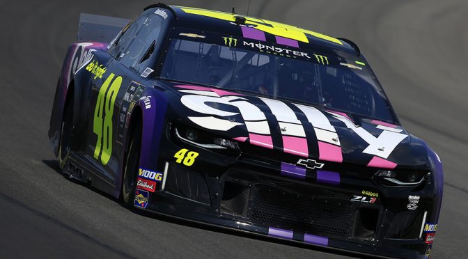 Featured image for Johnson, Busch take stages in Gander RV 400 at Pocono Raceway