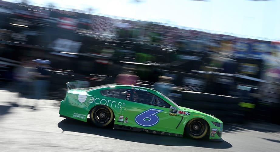 TALLADEGA, AL - APRIL 26:  Ryan Newman, driver of the #6 Acorns Ford, drives through the garage area during practice for the Monster Energy NASCAR Cup Series GEICO 500 at Talladega Superspeedway on April 26, 2019 in Talladega, Alabama.  (Photo by Brian Lawdermilk/Getty Images) | Getty Images