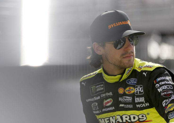 LOUDON, NEW HAMPSHIRE - JULY 19: Ryan Blaney, driver of the #12 Menards/Sylvania Ford, looks on during qualifying for the Monster Energy NASCAR Cup Series Foxwoods Resort Casino 301 at New Hampshire Motor Speedway on July 19, 2019 in Loudon, New Hampshire. (Photo by Brian Lawdermilk/Getty Images) | Getty Images