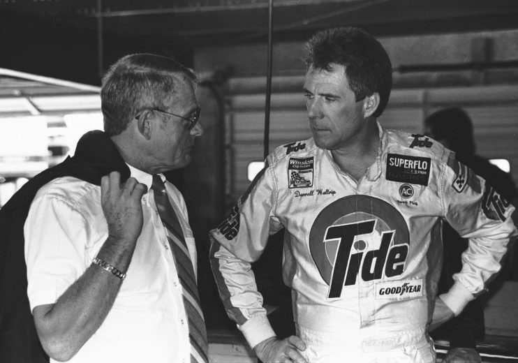 DAYTONA BEACH, FL - JANUARY 1989: Darrell Waltrip in late JANUARY 1989 for Daytona 500 testing. (Photo by ISC Archives/CQ-Roll Call Group via Getty Images)