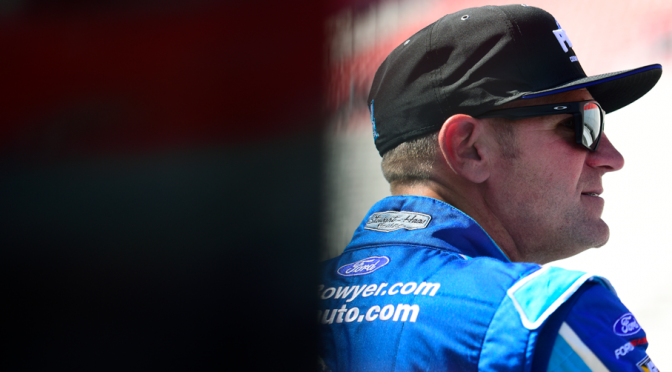 Featured image for Clint Bowyer drives his No. 14 Ford Mustang to seventh-place finish at Bristol Motor Speedway