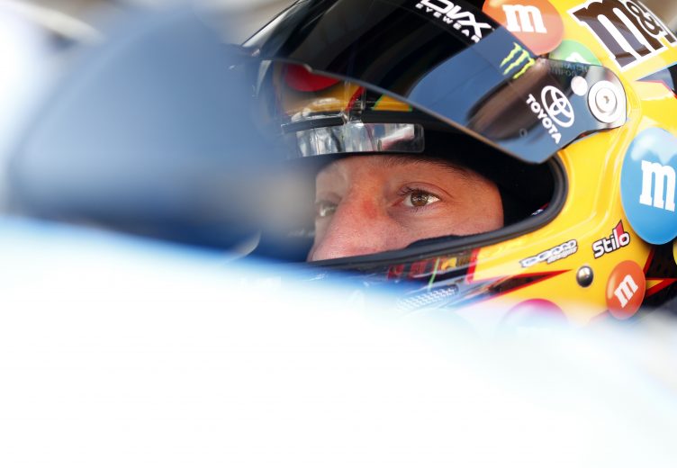 BRISTOL, TENNESSEE - AUGUST 16: Kyle Busch, driver of the #18 M&M's Toyota, sits in his car during practice for the Monster Energy NASCAR Cup Series Bass Pro Shops NRA Night Race at Bristol Motor Speedway on August 16, 2019 in Bristol, Tennessee. (Photo by Brian Lawdermilk/Getty Images) | Getty Images