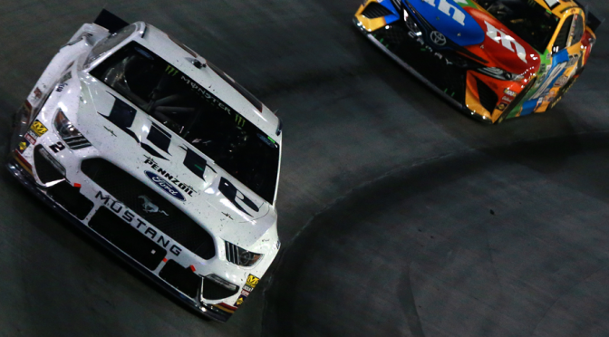 Featured image for Brad Keselowski drives his No. 2 Ford Mustang to third-place finish at Bristol Motor Speedway