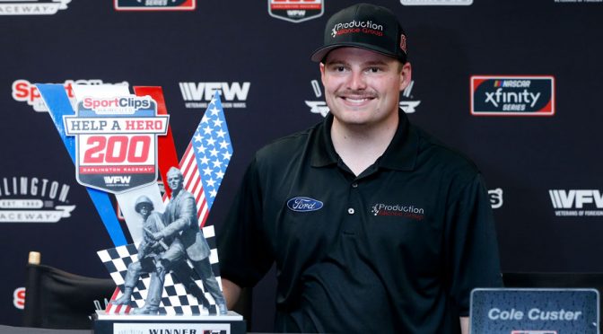 Featured image for Custer awarded victory after No. 18 of Hamlin fails post-race inspection