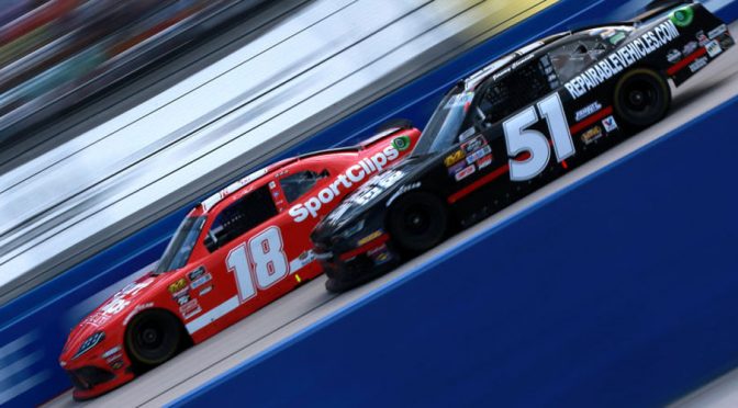 Featured image for No. 18 Joe Gibbs Racing Toyota fails post-race inspection in Xfinity