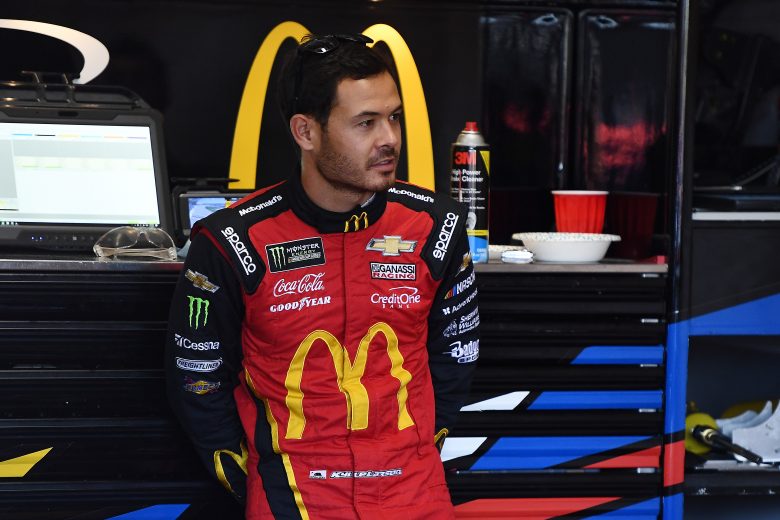 BROOKLYN, MICHIGAN - AUGUST 10: Kyle Larson, driver of the #42 McDonald's Chevrolet, stands by his car during practice for the Monster Energy NASCAR Cup Series Consumers Energy 400 at Michigan International Speedway on August 10, 2019 in Brooklyn, Michigan. (Photo by Stacy Revere/Getty Images) | Getty Images