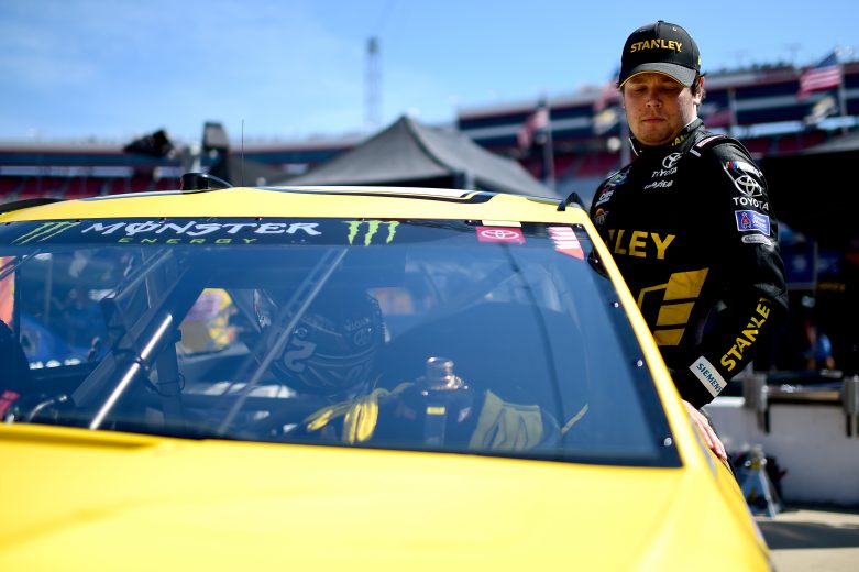 BRISTOL, TENNESSEE - AUGUST 16: Erik Jones, driver of the #20 STANLEY Toyota, climbs into his car during practice for the Monster Energy NASCAR Cup Series Bass Pro Shops NRA Night Race at Bristol Motor Speedway on August 16, 2019 in Bristol, Tennessee. (Photo by Jared C. Tilton/Getty Images) | Getty Images