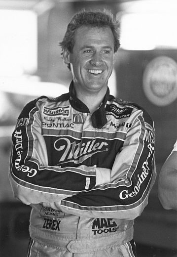 1990: Showing his dominance with left-right road racing, Rusty Wallace wins at Sonoma to post his fifth road course win the last seven starts. (Photo by ISC Archives/CQ-Roll Call Group via Getty Images)