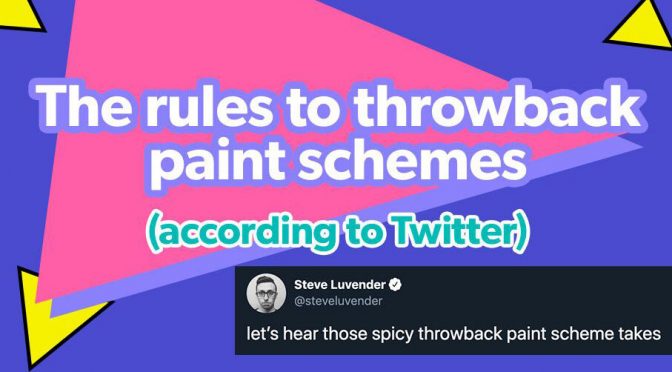 Featured image for Rules to throwback paint schemes, according to Twitter