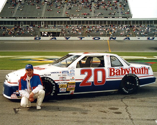 DAYTONA BEACH, FL - FEBRUARY 1991: Geoff Bodine's ride for the Goody's 300 was this Baby Ruth sponsored Buick. Bodine did not start the race, however. (Photo by ISC Archives/CQ-Roll Call Group via Getty Images)