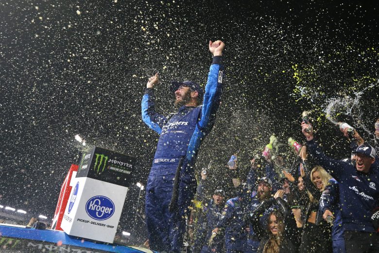 RICHMOND, VA - APRIL 13:  Martin Truex Jr, driver of the #19 Auto Owners Insurance Toyota, celebrates in Victory Lane after winning the Monster Energy NASCAR Cup Series Toyota Owners 400 at Richmond Raceway on April 13, 2019 in Richmond, Virginia.  (Photo by Matt Sullivan/Getty Images) | Getty Images