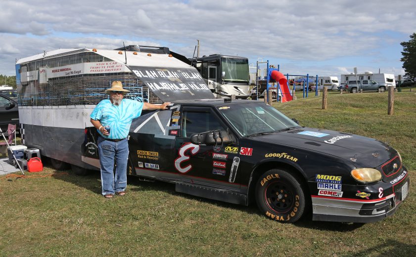 BOWMANVILLE,ON - AUGUST 24:  A fan gets set for the Chevrolet Silverado 250 Gander Nascar Outdoor Truck Series event at Canadian Tire Motorsport Park on August 24, 2019 in Bowmanville, Ontario, Canada. (Photo by Claus Andersen/Getty Images) | Getty Images
