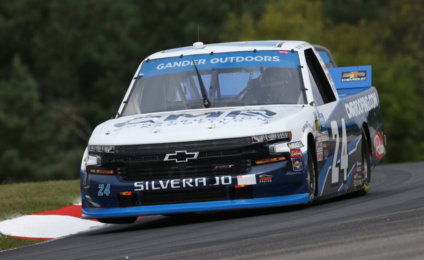 BOWMANVILLE,ON - AUGUST 24:  Brett Moffitt #24 driving the CMR Construction & Roofing Chevrolet practices during the Chevrolet Silverado 250 Gander Nascar Outdoor Truck Series event at Canadian Tire Motorsport Park on August 24, 2019 in Bowmanville, Ontario, Canada. (Photo by Claus Andersen/Getty Images) | Getty Images