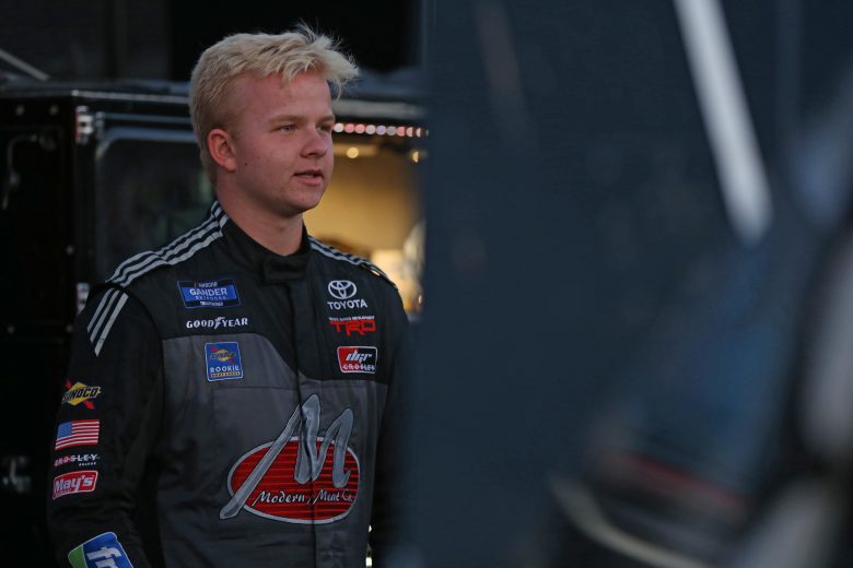 ROSSBURG, OHIO - JULY 31: Tyler Ankrum, driver of the #17 DGR-Crosley Driver Development Toyota, stands by his truck during practice for the NASCAR Gander Outdoor Truck Series Eldora Dirt Derby at Eldora Speedway on July 31, 2019 in Rossburg, Ohio. (Photo by Matt Sullivan/Getty Images) | Getty Images