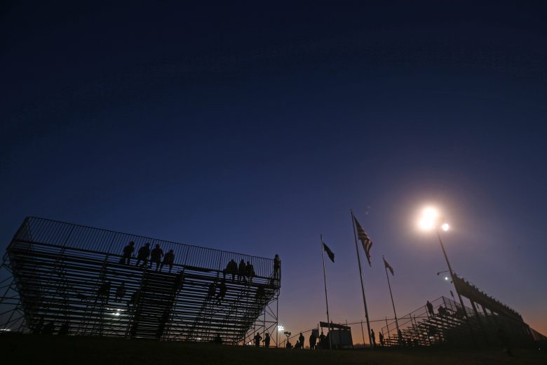 ROSSBURG, OHIO - JULY 31: Fans watch practice for the NASCAR Gander Outdoor Truck Series Eldora Dirt Derby at Eldora Speedway on July 31, 2019 in Rossburg, Ohio. (Photo by Matt Sullivan/Getty Images) | Getty Images