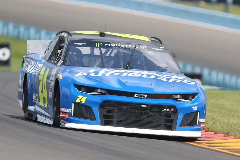 WATKINS GLEN, NEW YORK - AUGUST 03: William Byron, driver of the #24 Hendrick Autoguard Chevrolet, drives during practice for the Monster Energy NASCAR Cup Series Go Bowling at The Glen at Watkins Glen International on August 03, 2019 in Watkins Glen, New York. (Photo by Matt Sullivan/Getty Images) | Getty Images