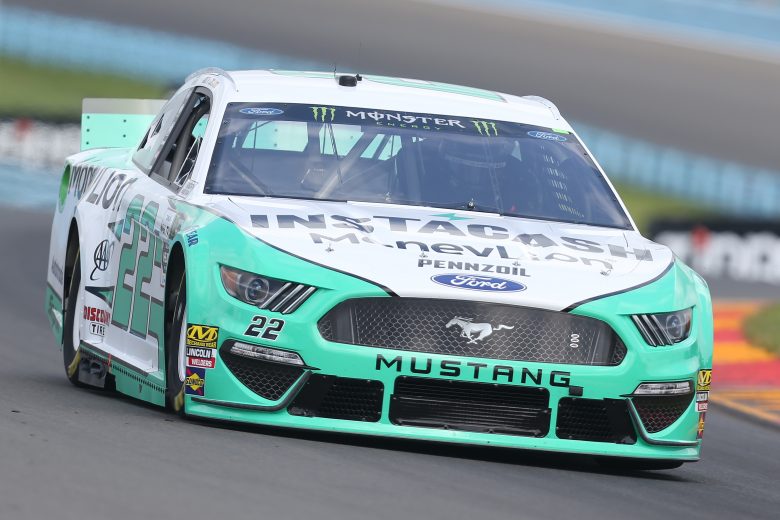 WATKINS GLEN, NEW YORK - AUGUST 03: Joey Logano, driver of the #22 MoneyLion Ford, drives during practice for the Monster Energy NASCAR Cup Series Go Bowling at The Glen at Watkins Glen International on August 03, 2019 in Watkins Glen, New York. (Photo by Matt Sullivan/Getty Images) | Getty Images