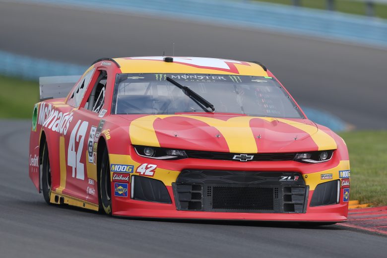 WATKINS GLEN, NEW YORK - AUGUST 03: Kyle Larson, driver of the #42 McDonald's Chevrolet, drives during practice for the Monster Energy NASCAR Cup Series Go Bowling at The Glen at Watkins Glen International on August 03, 2019 in Watkins Glen, New York. (Photo by Matt Sullivan/Getty Images) | Getty Images