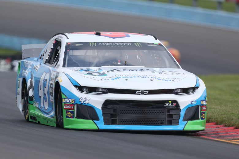 WATKINS GLEN, NEW YORK - AUGUST 03: Bubba Wallace, driver of the #43 Victory Junction Chevrolet, drives during practice for the Monster Energy NASCAR Cup Series Go Bowling at The Glen at Watkins Glen International on August 03, 2019 in Watkins Glen, New York. (Photo by Matt Sullivan/Getty Images) | Getty Images