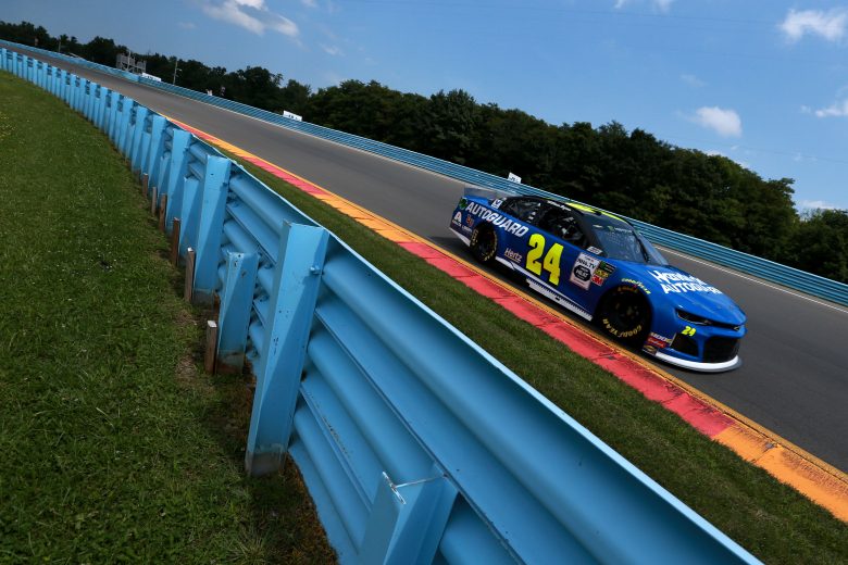 WATKINS GLEN, NEW YORK - AUGUST 03: William Byron, driver of the #24 Hendrick Autoguard Chevrolet, drives during practice for the Monster Energy NASCAR Cup Series Go Bowling at The Glen at Watkins Glen International on August 03, 2019 in Watkins Glen, New York. (Photo by Sean Gardner/Getty Images) | Getty Images