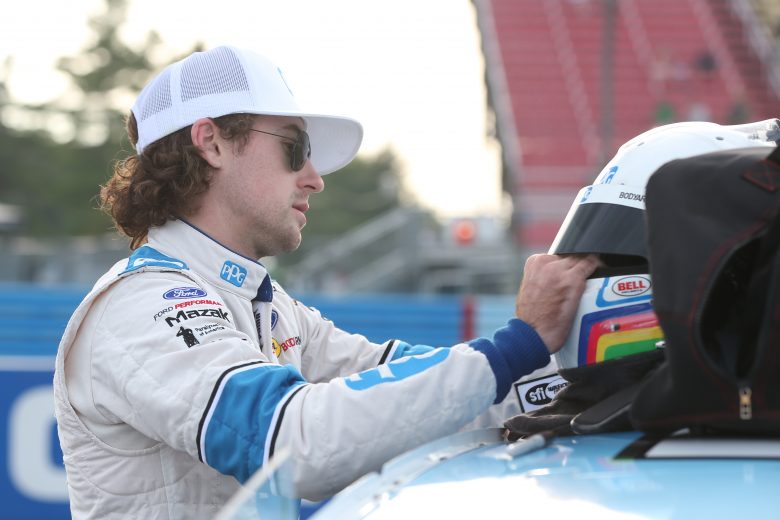 WATKINS GLEN, NEW YORK - AUGUST 03: Ryan Blaney, driver of the #12 PPG Ford, gets into his car during qualifying for the Monster Energy NASCAR Cup Series Go Bowling at The Glen at Watkins Glen International on August 03, 2019 in Watkins Glen, New York. (Photo by Matt Sullivan/Getty Images) | Getty Images