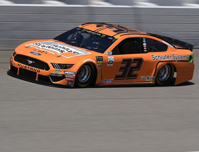 BROOKLYN, MICHIGAN - AUGUST 09: Corey LaJoie, driver of the #32 Schuler Systems ForCorey LaJoie, driver of the #32 Schuler Systems Ford,drives during practice for the Monster Energy NASCAR Cup Series Consumers Energy 400 at Michigan International Speedway on August 09, 2019 in Brooklyn, Michigan. (Photo by Stacy Revere/Getty Images) | Getty Images
