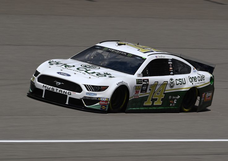 BROOKLYN, MICHIGAN - AUGUST 09: Clint Bowyer, driver of the #14 One Cure Ford, drives during practice for the Monster Energy NASCAR Cup Series Consumers Energy 400 at Michigan International Speedway on August 09, 2019 in Brooklyn, Michigan. (Photo by Stacy Revere/Getty Images) | Getty Images