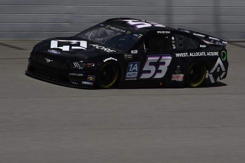 BROOKLYN, MICHIGAN - AUGUST 09: Spencer Boyd, driver of the #53 CHELLE CORPORATION Ford, drives during practice for the Monster Energy NASCAR Cup Series Consumers Energy 400 at Michigan International Speedway on August 09, 2019 in Brooklyn, Michigan. (Photo by Stacy Revere/Getty Images) | Getty Images