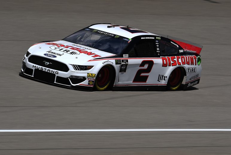 BROOKLYN, MICHIGAN - AUGUST 09: Brad Keselowski, driver of the #2 Discount Tire Ford, drives during practice for the Monster Energy NASCAR Cup Series Consumers Energy 400 at Michigan International Speedway on August 09, 2019 in Brooklyn, Michigan. (Photo by Stacy Revere/Getty Images) | Getty Images