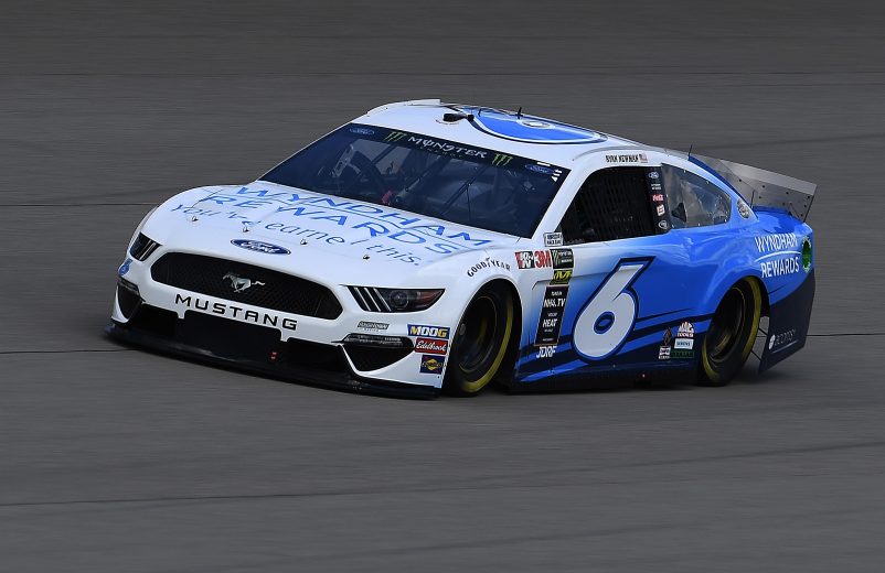 BROOKLYN, MICHIGAN - AUGUST 09: Ryan Newman, driver of the #6 Wyndham Rewards Ford, drives during practice for the Monster Energy NASCAR Cup Series Consumers Energy 400 at Michigan International Speedway on August 09, 2019 in Brooklyn, Michigan. (Photo by Stacy Revere/Getty Images) | Getty Images