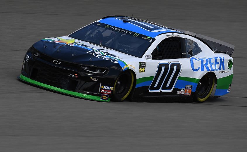BROOKLYN, MICHIGAN - AUGUST 09: Landon Cassill, driver of the #00 StarCom Fiber/Creek Enterprise Inc Chevrolet, drives during practice for the Monster Energy NASCAR Cup Series Consumers Energy 400 at Michigan International Speedway on August 09, 2019 in Brooklyn, Michigan. (Photo by Stacy Revere/Getty Images) | Getty Images
