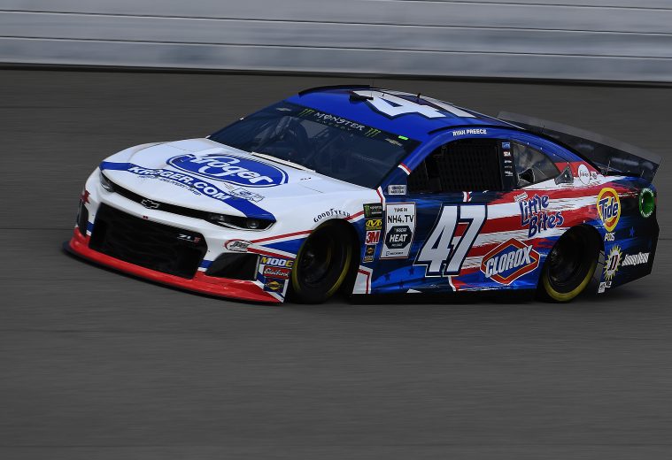 BROOKLYN, MICHIGAN - AUGUST 09: Ryan Preece, driver of the #47 Kroger Chevrolet, drives during practice for the Monster Energy NASCAR Cup Series Consumers Energy 400 at Michigan International Speedway on August 09, 2019 in Brooklyn, Michigan. (Photo by Stacy Revere/Getty Images) | Getty Images