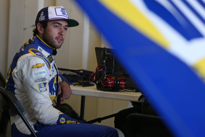 BROOKLYN, MICHIGAN - AUGUST 10: Chase Elliott, driver of the #9 NAPA AUTO PARTS Chevrolet, sits by his car during practice for the Monster Energy NASCAR Cup Series Consumers Energy 400 at Michigan International Speedway on August 10, 2019 in Brooklyn, Michigan. (Photo by Matt Sullivan/Getty Images) | Getty Images