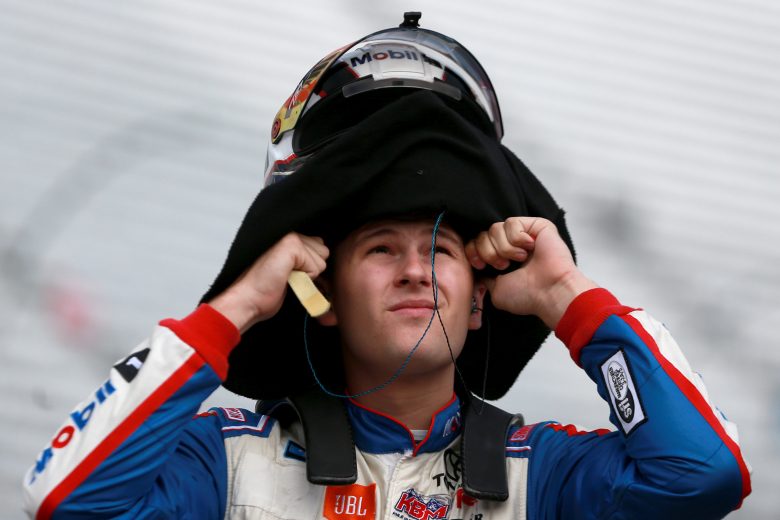 BRISTOL, TENNESSEE - AUGUST 15: Todd Gilliland, driver of the #4 Mobil 1 Toyota, stands in the garage during practice for the NASCAR Gander Outdoor Truck Series UNOH 200 presented by Ohio Logistics at Bristol Motor Speedway on August 15, 2019 in Bristol, Tennessee. (Photo by Sean Gardner/Getty Images) | Getty Images