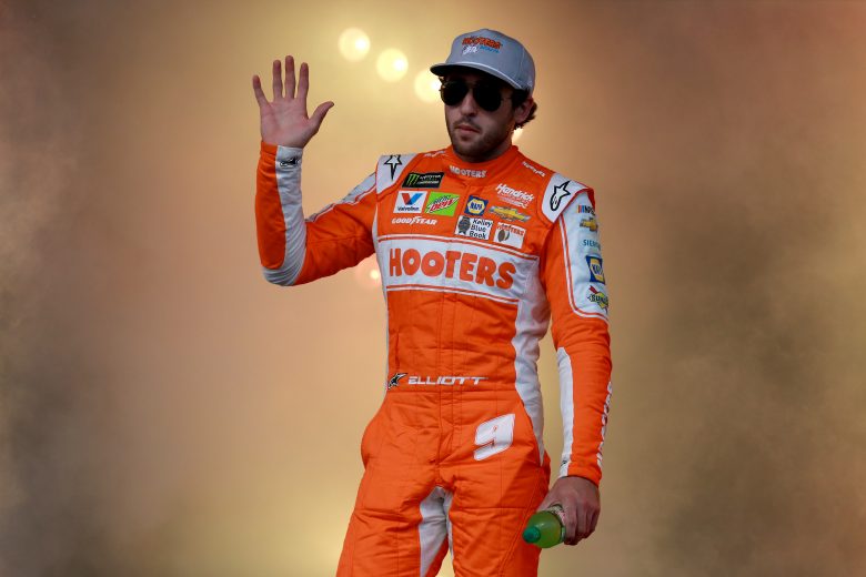 BRISTOL, TENNESSEE - AUGUST 17: Chase Elliott, driver of the #9 Hooters Spirits Chevrolet, is intorduced prior to the Monster Energy NASCAR Cup Series Bass Pro Shops NRA Night Race at Bristol Motor Speedway on August 17, 2019 in Bristol, Tennessee. (Photo by Sean Gardner/Getty Images) | Getty Images