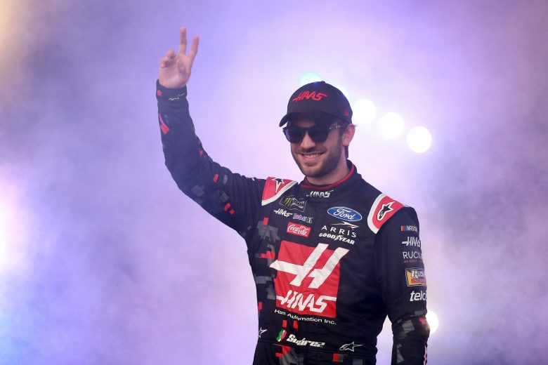 BRISTOL, TENNESSEE - AUGUST 17: Daniel Suarez, driver of the #41 Haas Automation Ford, is introduced prior to the Monster Energy NASCAR Cup Series Bass Pro Shops NRA Night Race at Bristol Motor Speedway on August 17, 2019 in Bristol, Tennessee. (Photo by Sean Gardner/Getty Images) | Getty Images