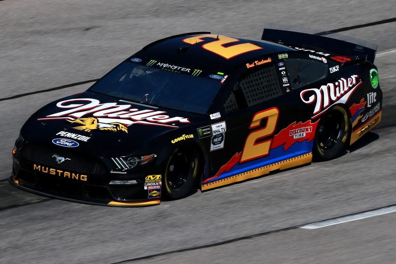 DARLINGTON, SOUTH CAROLINA - AUGUST 30: Brad Keselowski, driver of the #2 Miller Lite Ford, practices for the Monster Energy NASCAR Cup Series Bojangles' Southern 500 at Darlington Raceway on August 30, 2019 in Darlington, South Carolina. (Photo by Sean Gardner/Getty Images) | Getty Images
