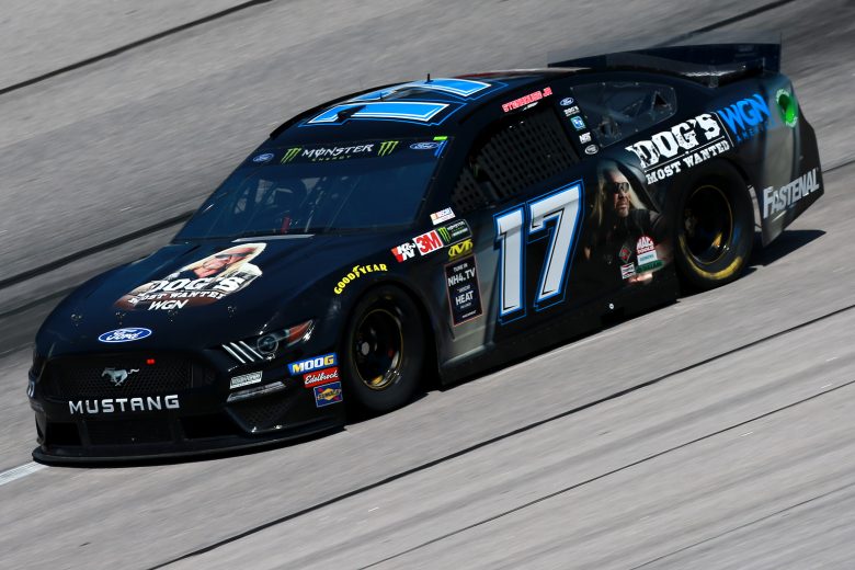 DARLINGTON, SOUTH CAROLINA - AUGUST 30: Ricky Stenhouse Jr., driver of the #17 Dog's Most Wanted Ford, practices for the Monster Energy NASCAR Cup Series Bojangles' Southern 500 at Darlington Raceway on August 30, 2019 in Darlington, South Carolina. (Photo by Sean Gardner/Getty Images) | Getty Images