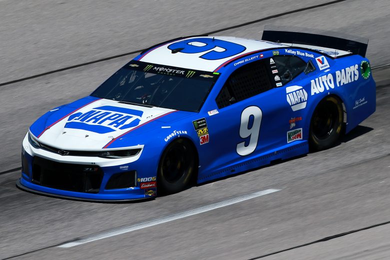 DARLINGTON, SOUTH CAROLINA - AUGUST 30: Chase Elliott, driver of the #9 NAPA Throwback Chevrolet, practices for the Monster Energy NASCAR Cup Series Bojangles' Southern 500 at Darlington Raceway on August 30, 2019 in Darlington, South Carolina. (Photo by Sean Gardner/Getty Images) | Getty Images