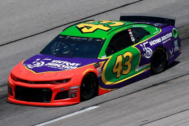DARLINGTON, SOUTH CAROLINA - AUGUST 30: Bubba Wallace, driver of the #43 Victory Junction 15th Anniversary Chevrolet, practices for the Monster Energy NASCAR Cup Series Bojangles' Southern 500 at Darlington Raceway on August 30, 2019 in Darlington, South Carolina. (Photo by Sean Gardner/Getty Images) | Getty Images