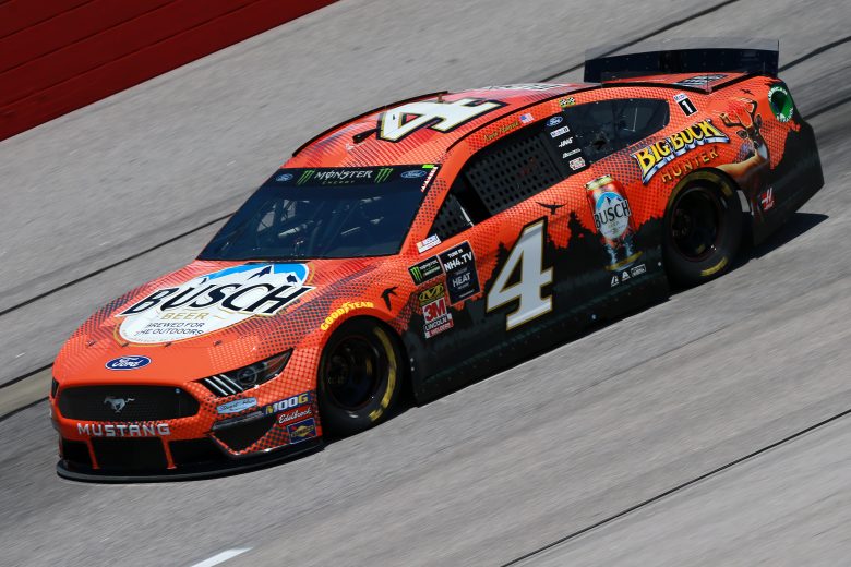 DARLINGTON, SOUTH CAROLINA - AUGUST 30: Kevin Harvick, driver of the #4 Busch Beer/Big Buck Hunter Ford, practices for the Monster Energy NASCAR Cup Series Bojangles' Southern 500 at Darlington Raceway on August 30, 2019 in Darlington, South Carolina. (Photo by Sean Gardner/Getty Images) | Getty Images
