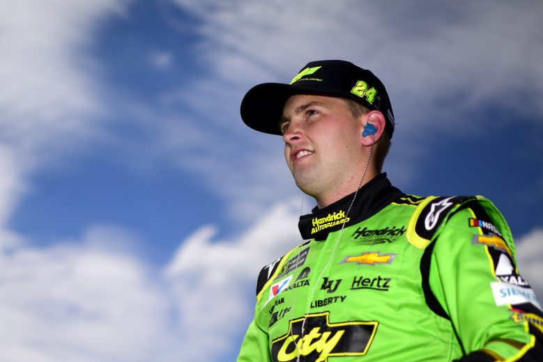 DARLINGTON, SOUTH CAROLINA - AUGUST 31: William Byron, driver of the #24 HendrickAutoguard/CityChverolet Chevrolet Throwback, stands on the grid during qualifying for the Monster Energy NASCAR Cup Series Bojangles' Southern 500 at Darlington Raceway on August 31, 2019 in Darlington, South Carolina. (Photo by Jared C. Tilton/Getty Images) | Getty Images
