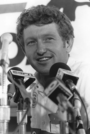 UNKNOWN — 1980s:  NASCAR Cup superstar Bill Elliott does an interview, one of many he’s done over his storied racing career.  (Photo by ISC Images & Archives via Getty Images)