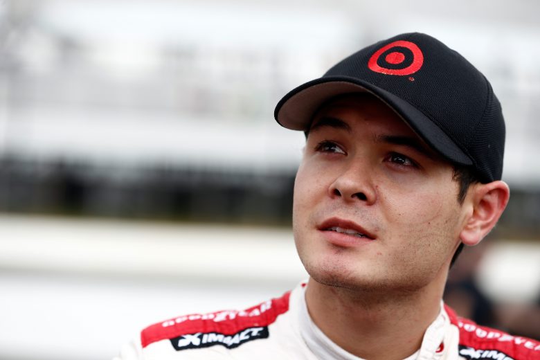 LONG POND, PA - AUGUST 01:  Kyle Larson, driver of the #42 Target Chevrolet, stands on the grid during qualifying for the NASCAR Sprint Cup Series GoBowling.com 400 at Pocono Raceway on August 1, 2014 in Long Pond, Pennsylvania.  (Photo by Jeff Zelevansky/Getty Images) | Getty Images