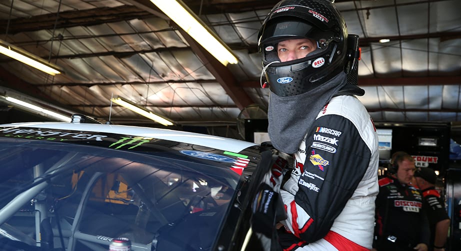 BROOKLYN, MICHIGAN - AUGUST 10: Brad Keselowski, driver of the #2 Discount Tire Ford, gets into his car during practice for the Monster Energy NASCAR Cup Series Consumers Energy 400 at Michigan International Speedway on August 10, 2019 in Brooklyn, Michigan. (Photo by Matt Sullivan/Getty Images) | Getty Images