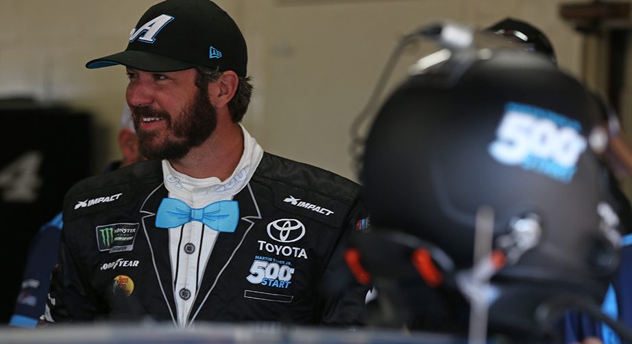 BROOKLYN, MICHIGAN - AUGUST 10: Martin Truex Jr, driver of the #19 Auto-Owners Insurance/MTJ 500th Start Toyota, stands by his car during practice for the Monster Energy NASCAR Cup Series Consumers Energy 400 at Michigan International Speedway on August 10, 2019 in Brooklyn, Michigan. (Photo by Matt Sullivan/Getty Images) | Getty Images